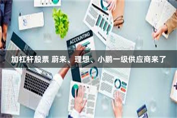 加杠杆股票 蔚来、理想、小鹏一级供应商来了