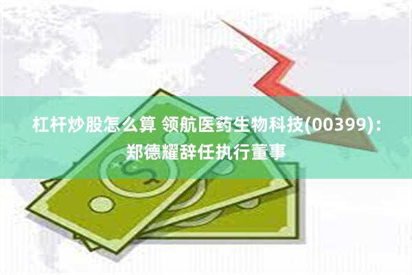 杠杆炒股怎么算 领航医药生物科技(00399)：郑德耀辞任执行董事