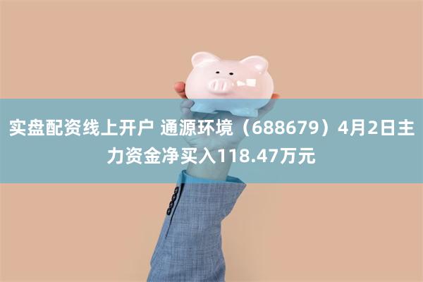 实盘配资线上开户 通源环境（688679）4月2日主力资金净买入118.47万元