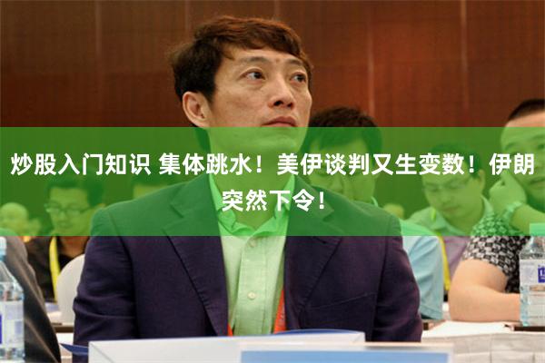 炒股入门知识 集体跳水！美伊谈判又生变数！伊朗突然下令！