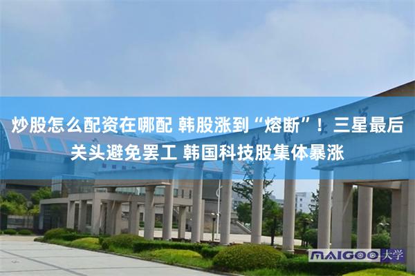 炒股怎么配资在哪配 韩股涨到“熔断”！三星最后关头避免罢工 韩国科技股集体暴涨