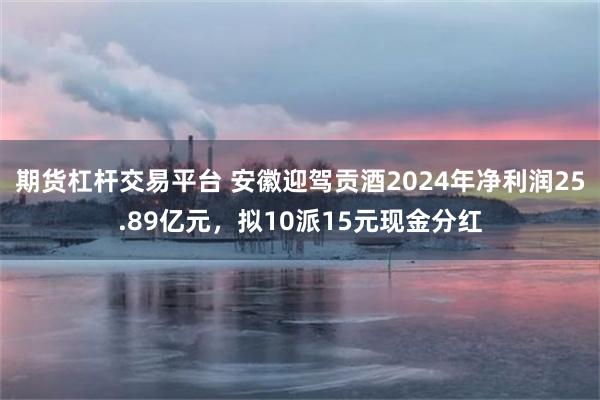 期货杠杆交易平台 安徽迎驾贡酒2024年净利润25.89亿元，拟10派15元现金分红