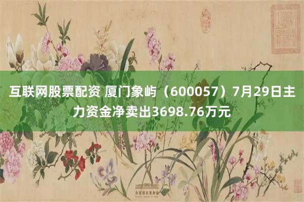 互联网股票配资 厦门象屿（600057）7月29日主力资金净卖出3698.76万元
