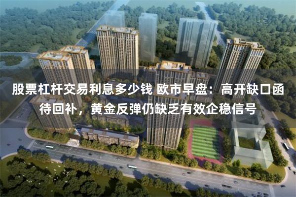 股票杠杆交易利息多少钱 欧市早盘：高开缺口函待回补，黄金反弹仍缺乏有效企稳信号