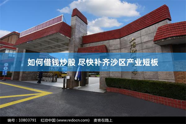 如何借钱炒股 尽快补齐沙区产业短板