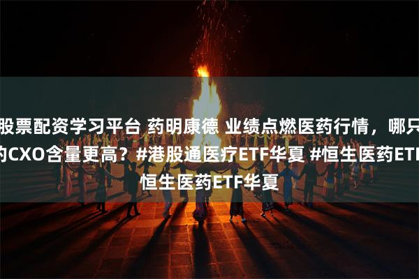 股票配资学习平台 药明康德 业绩点燃医药行情，哪只ETF的CXO含量更高？#港股通医疗ETF华夏 #恒生医药ETF华夏
