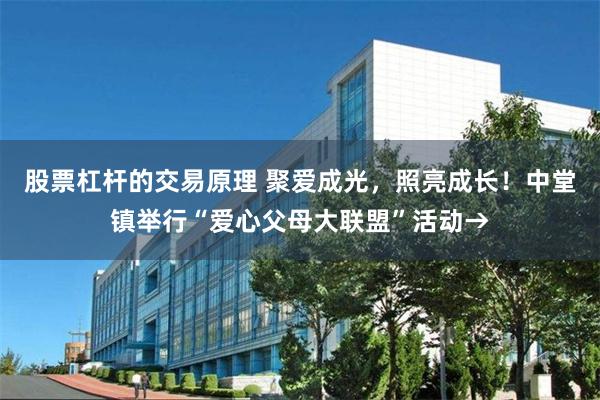 股票杠杆的交易原理 聚爱成光，照亮成长！中堂镇举行“爱心父母大联盟”活动→