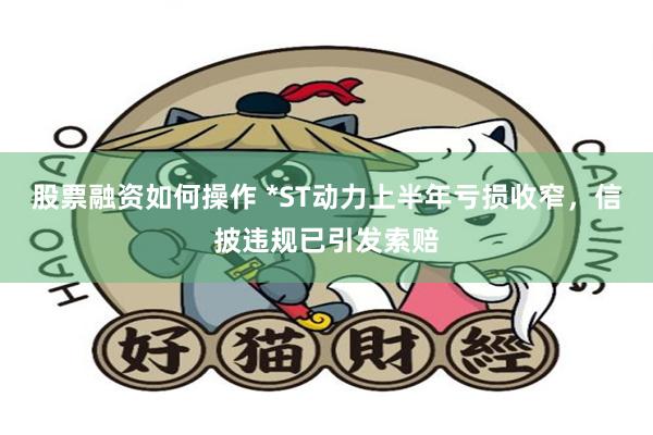 股票融资如何操作 *ST动力上半年亏损收窄，信披违规已引发索赔