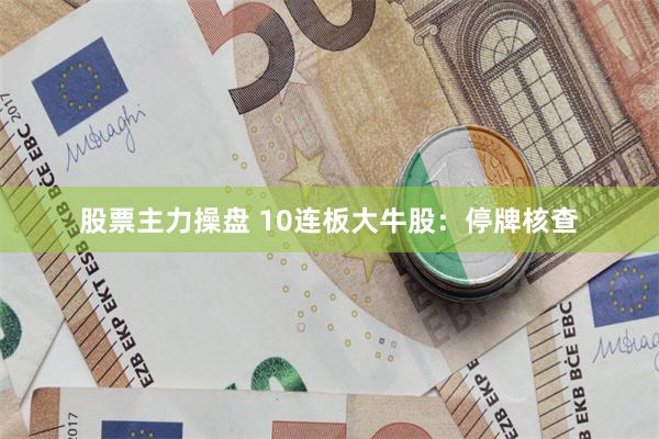 股票主力操盘 10连板大牛股：停牌核查