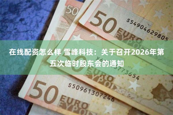 在线配资怎么样 雪峰科技：关于召开2026年第五次临时股东会的通知